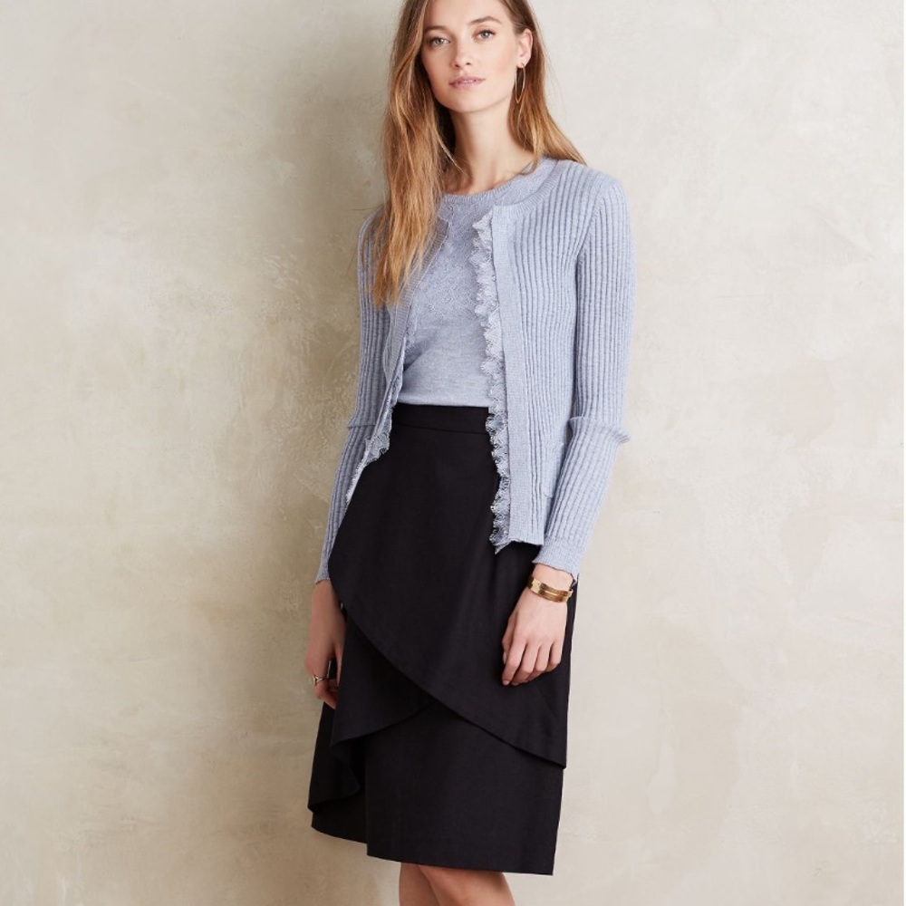 ✨ NWOT Anthropologie Origami Skirt Sz 4P - Picture 2 of 4